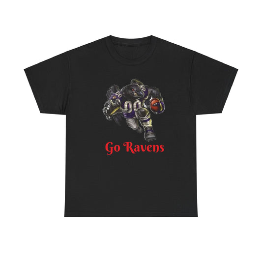 Black Go Ravens Fans Tee Shirt