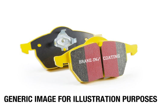Brake pads with 'Brake-In Coating' text on a white background
