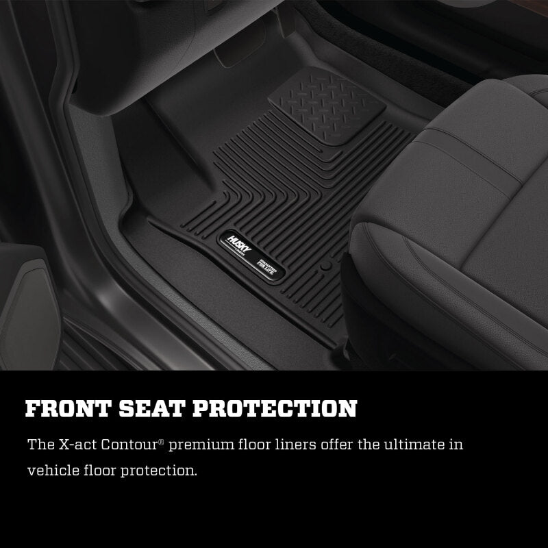Husky Liners 19-21 Honda Passport / 16-21 Honda Pilot X-act Contour Series Front Floor Liners Black