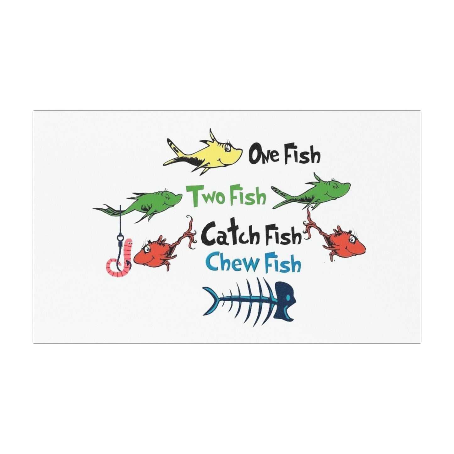 One Fish Two Fish Catch Fish Chew Fish Car Magnets