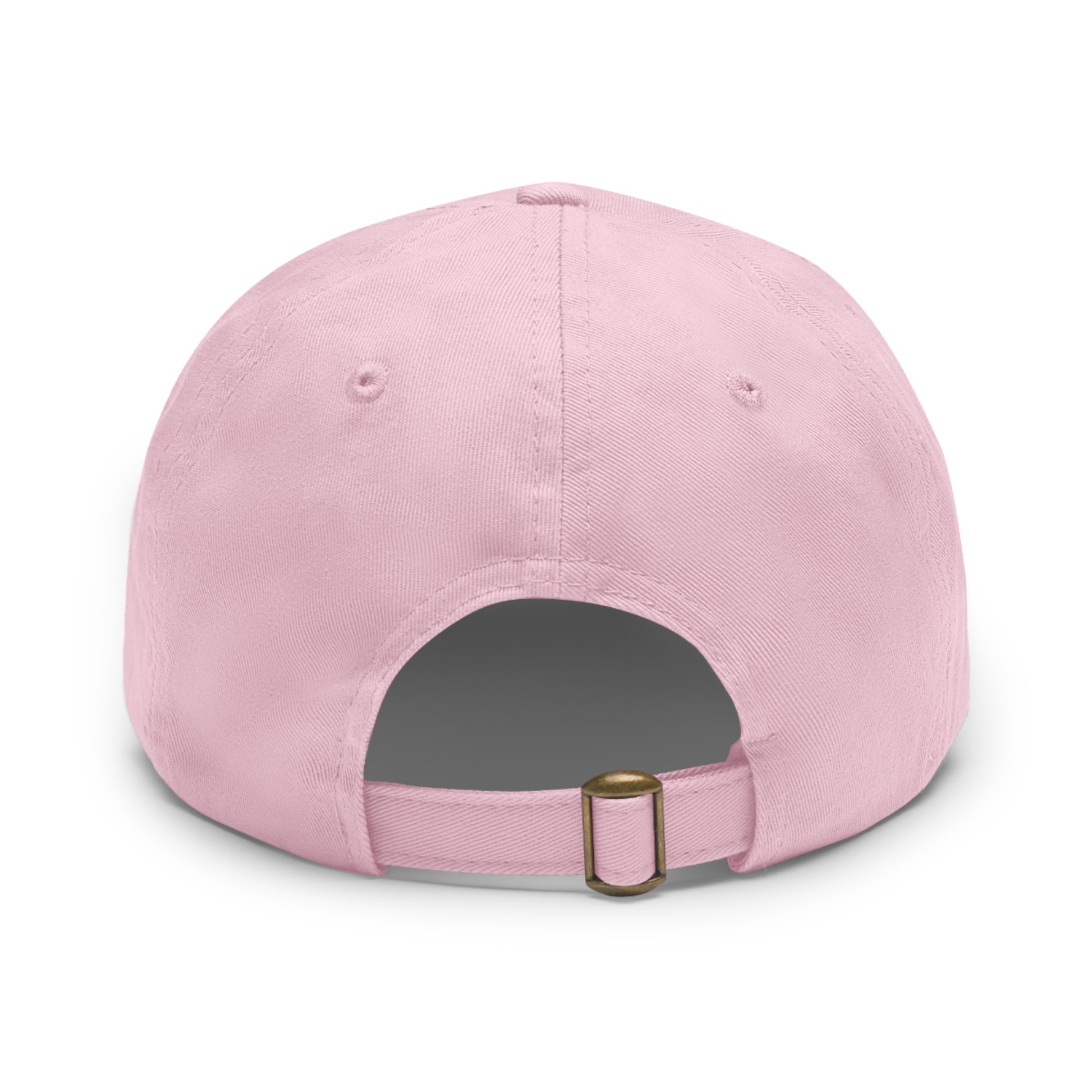 Rear View Pink #1 Red Sox Fan Baseball Cap with Rectangular Leather Patch