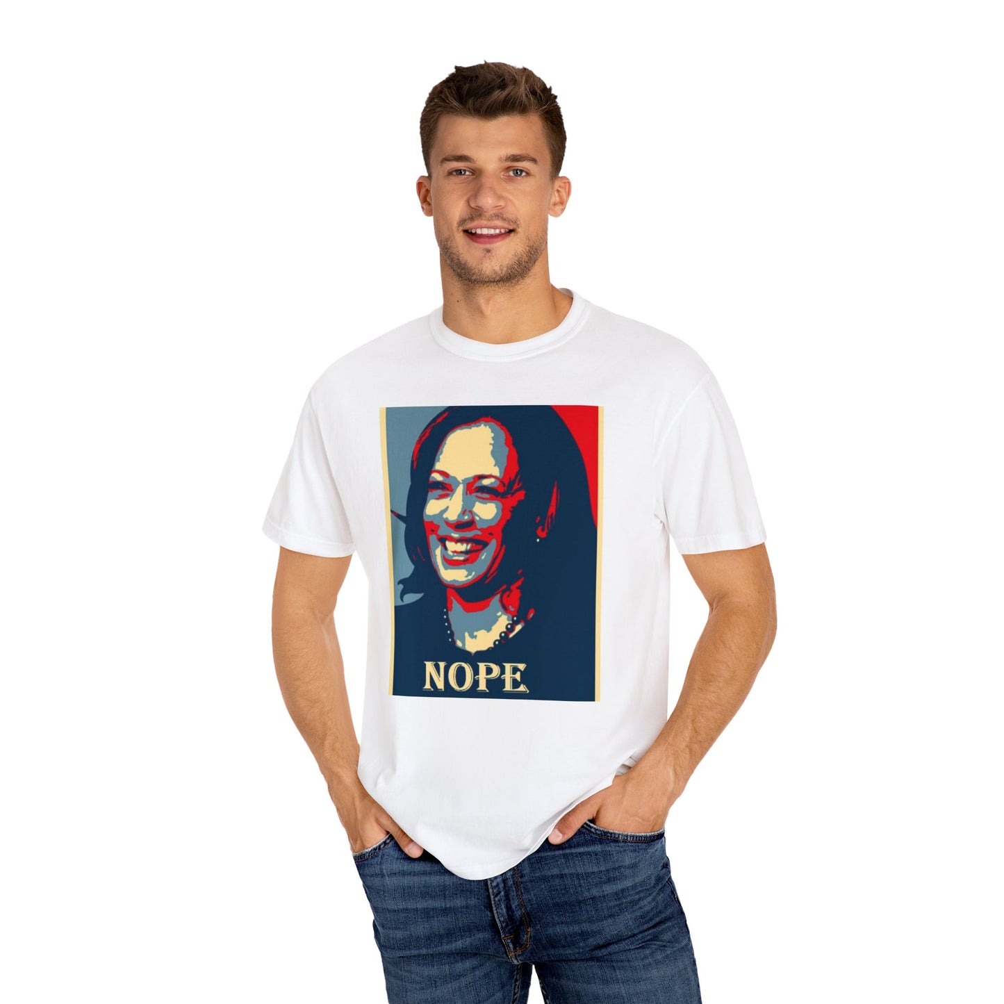 Kamala Harris 'NOPE' Unisex Garment-Dyed T-shirt