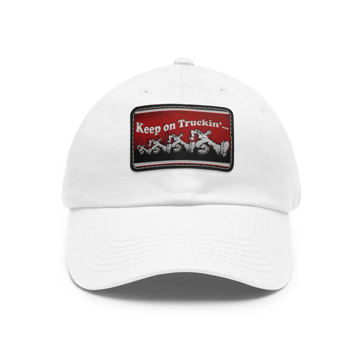 Keep On Trucking Hat with Leather Patch (Rectangle)