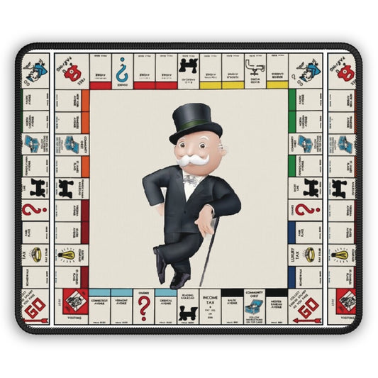  monopoly board mouse pad with man in top hat