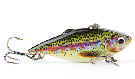 Colorful fishing lure with a white background
