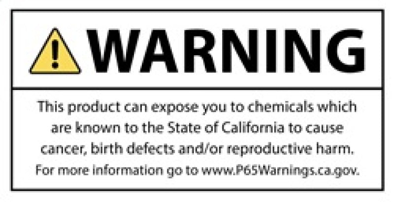 California Proposition 65 warning label on a product packaging