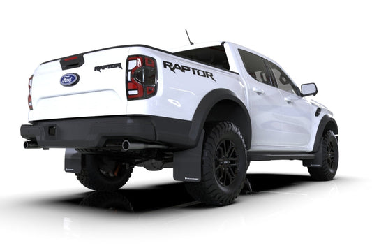 Rally Armor 23-25 Ford Ranger Raptor Black UR Mud Flap White Logo