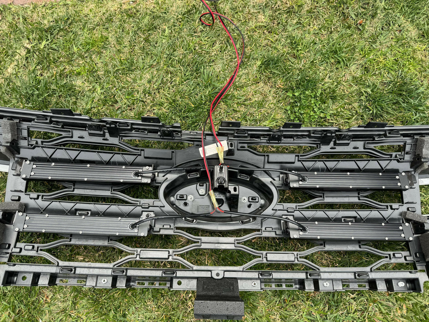 LED Light Bars on Lawn prior to installation