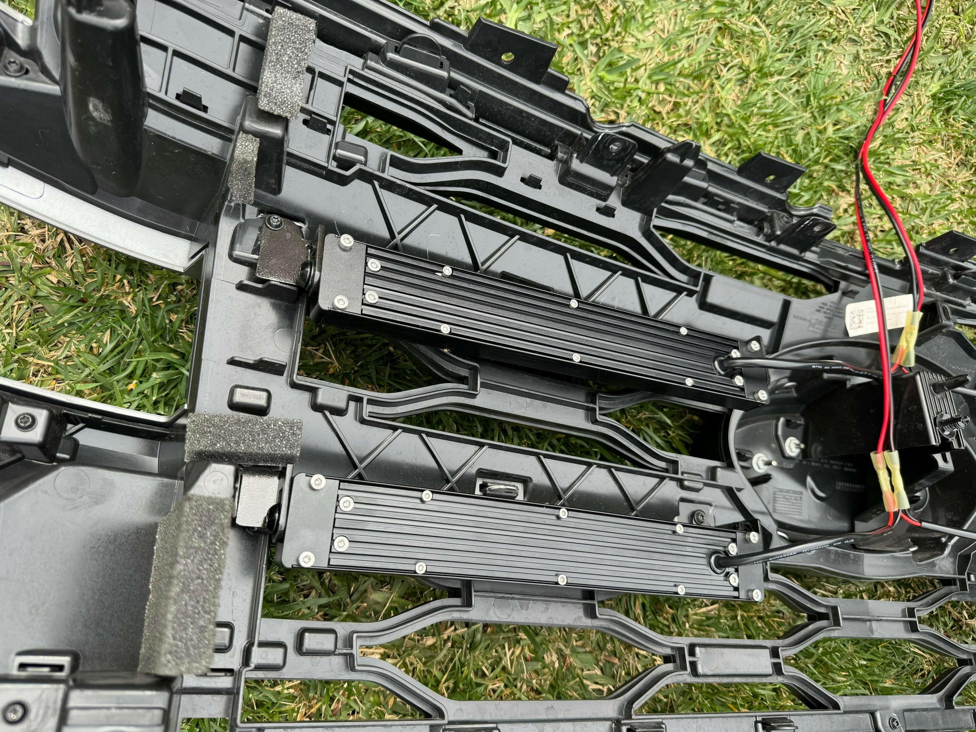 Close-up of LED Light Bars prior to installation