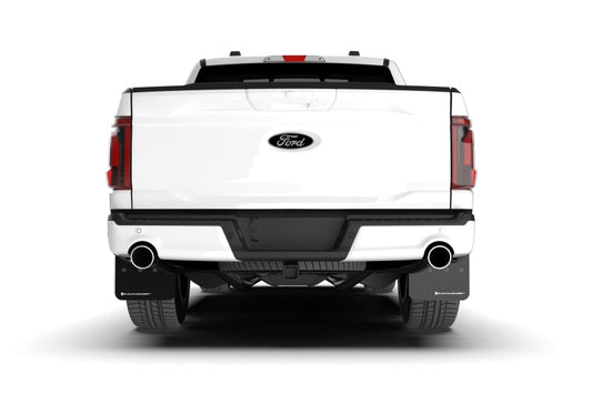 Rally Armor 21-25 Ford F-150 (Excl. Raptor) Black UR Mud Flap w/Metallic Black Logo