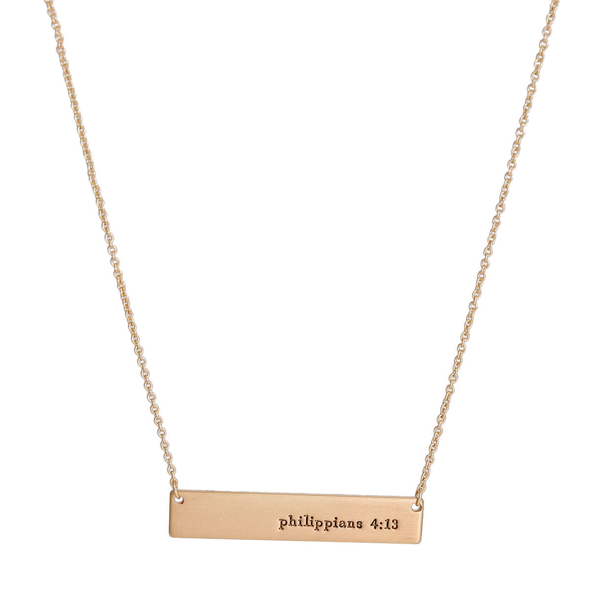 Gold Philippians Plate Necklace