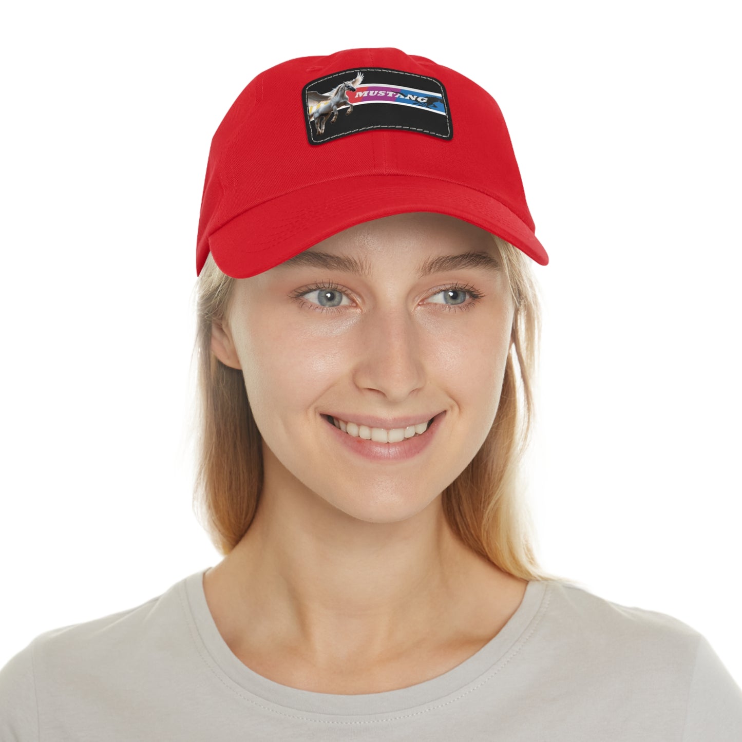 Mustang Pegasus Flying Horse Hat with Leather Patch