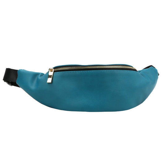 Teal Vegan Leather Fanny Pack