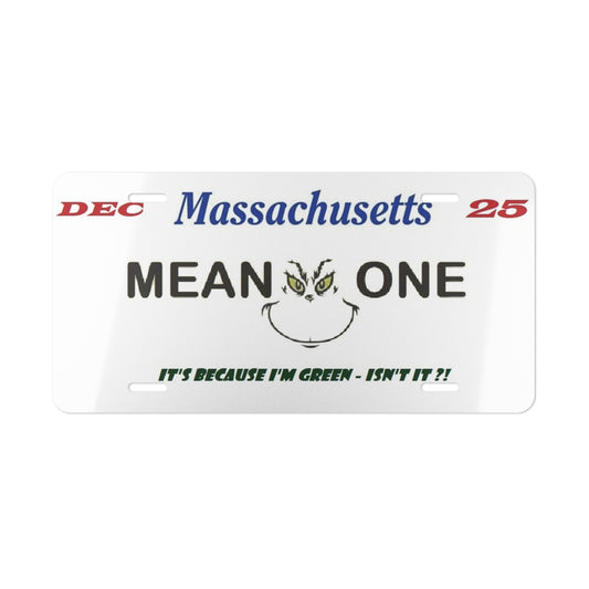 Mean One Massachusetts Vanity License Plate