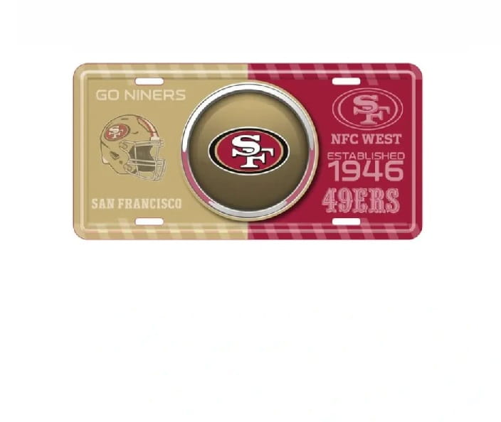 San Francisco 49ers Bullseye License Plate