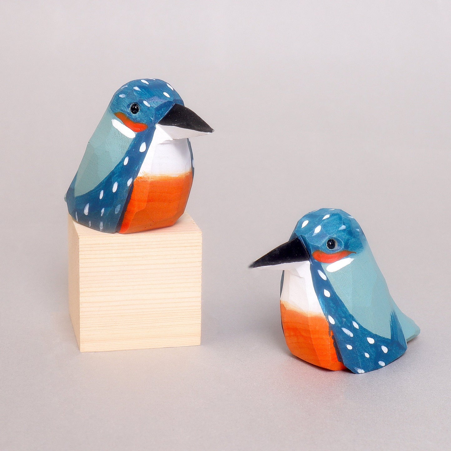 Hand-Carved Wooden Bird Figurines 