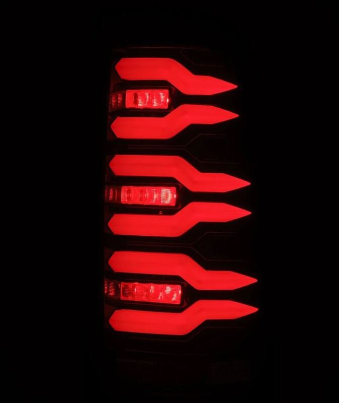 Red LED light bar on a black background