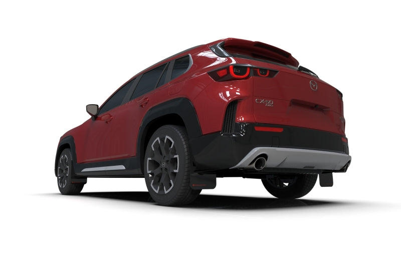 Red SUV on a white background
