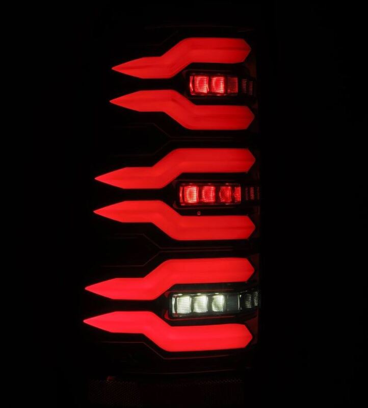 Red LED lights on a black background