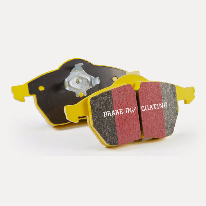 Brake pads with 'Brake-In Coating' text on a white background