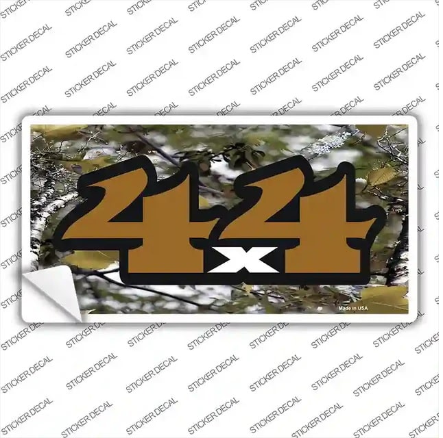 4x4 Camouflage Novelty Sticker Decal