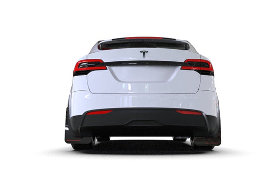 Rally Armor 22-26 Tesla Model X Black UR Mud Flap - Metallic Black Logo