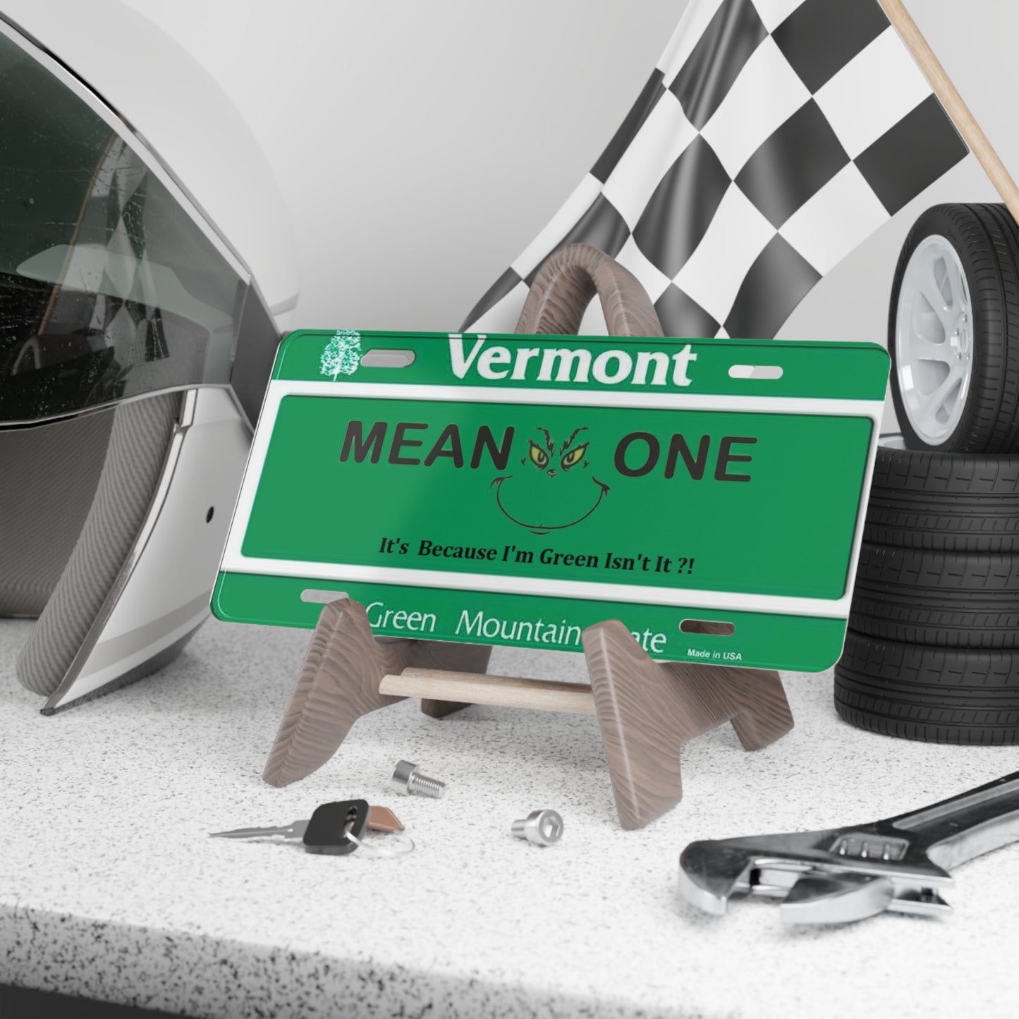 Vermont Green One Vanity License Plate