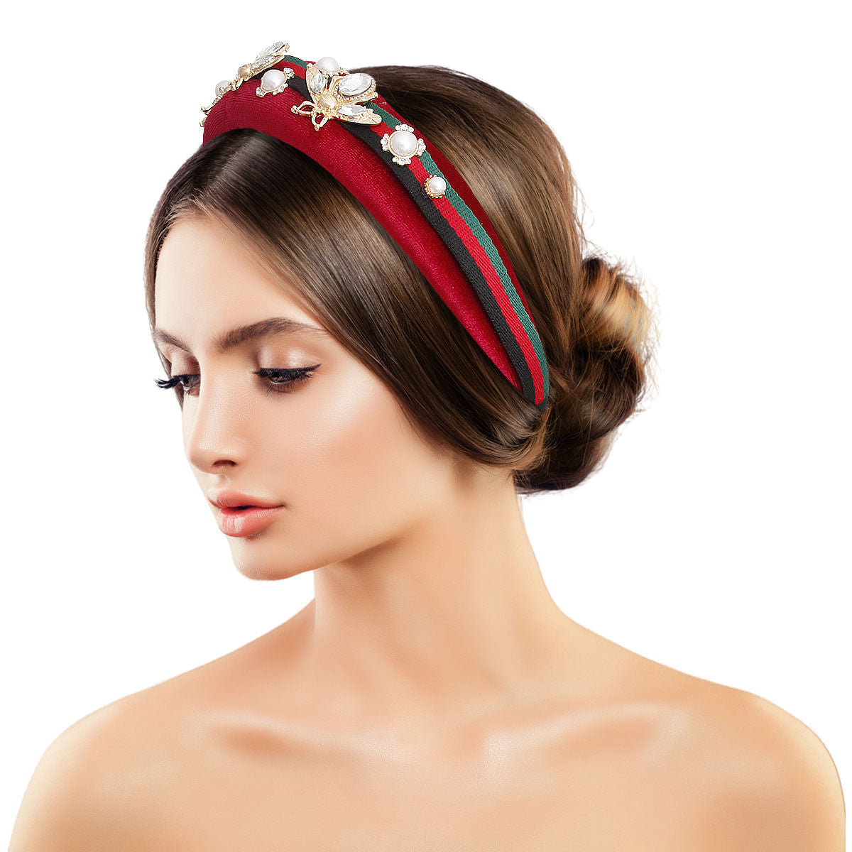 Velvet Vision: Red Bee Headband