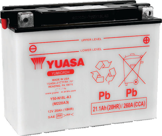 Yuasa Y50-N18L-A3 Yumicron 12-Volt Battery