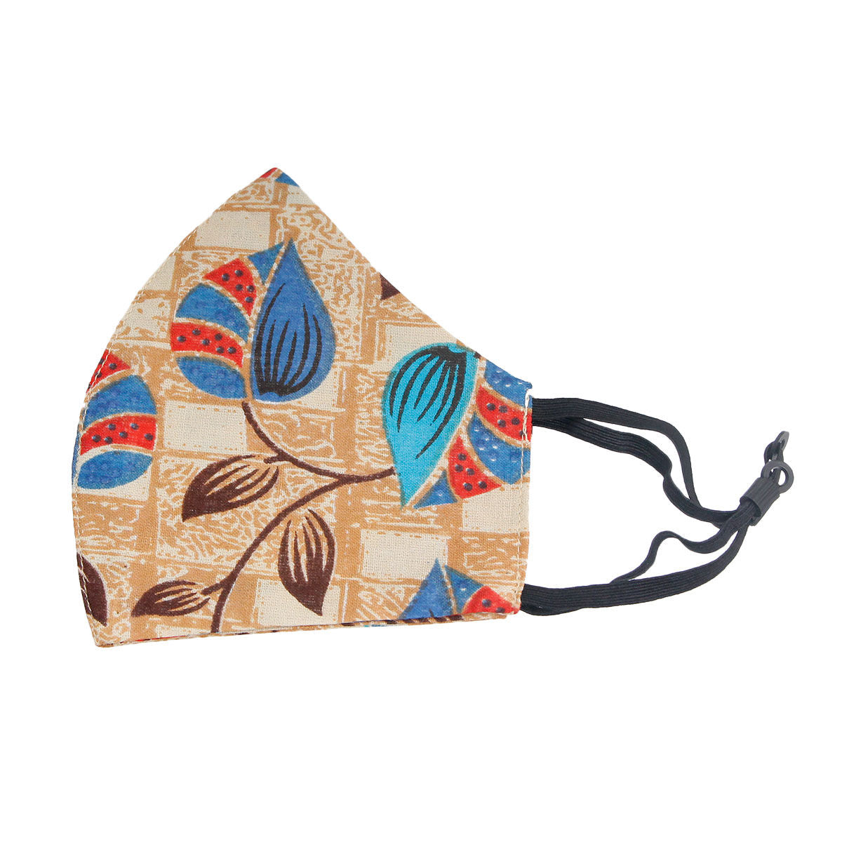 Blue Leaves Print Mask