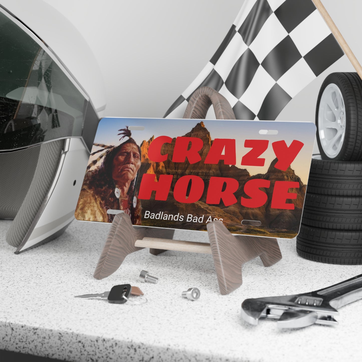 Crazy Horse Badlands Bad Ass Vanity License Plate