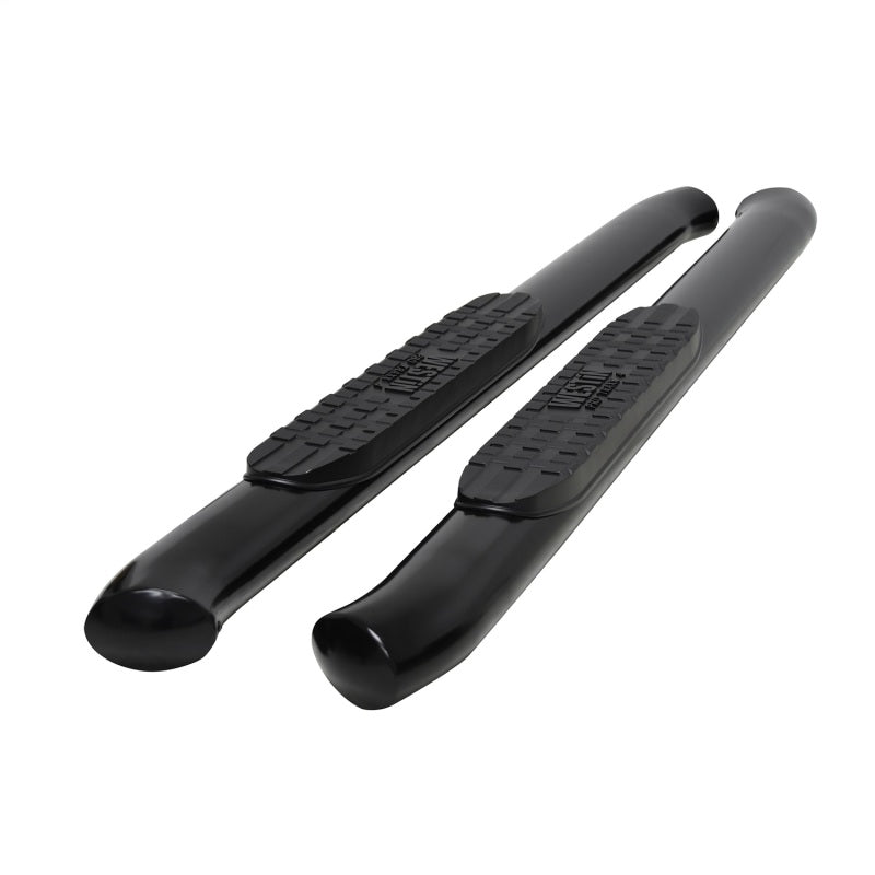 Pair of black side steps on a white background