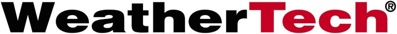WeatherTech logo in black and red on a white background