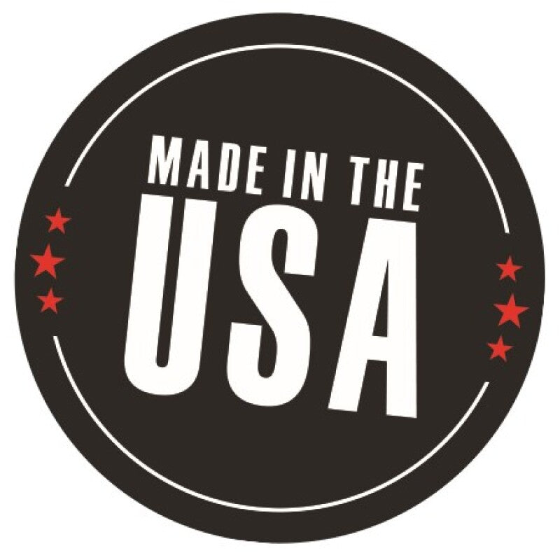 Logo with 'Made in the USA' text on a black background