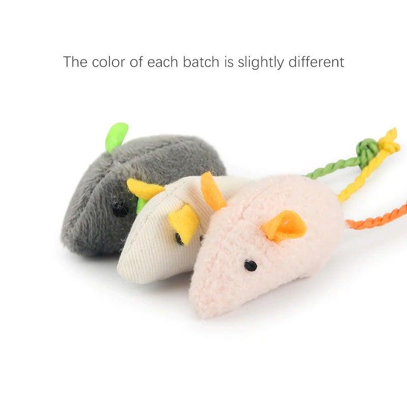 6pcs/lot Mix Pet Toy Catnip Mice Cats Toys Fun Plush Mouse Cat Toy For Kitten Skitter Critters Cat Toy Value Pack