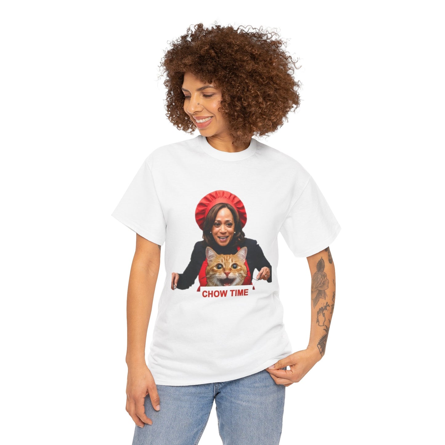 Kamala Harris Chow Time Unisex Heavy Cotton Tee