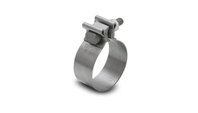 Vibrant SS Accuseal Exhaust Seal Clamp for 2.5in OD Tubing (1in wide band)