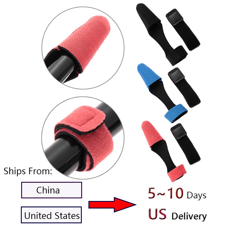  Fishing Rod Tips with blue and black straps on a white background, showing shipping information from China or the United States.