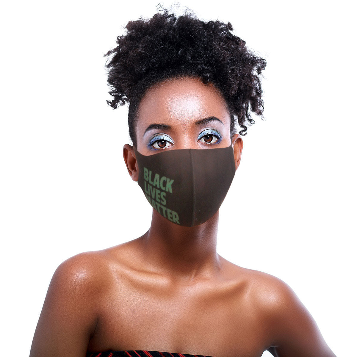 Green Print BLACK LIVES MATTER Mask