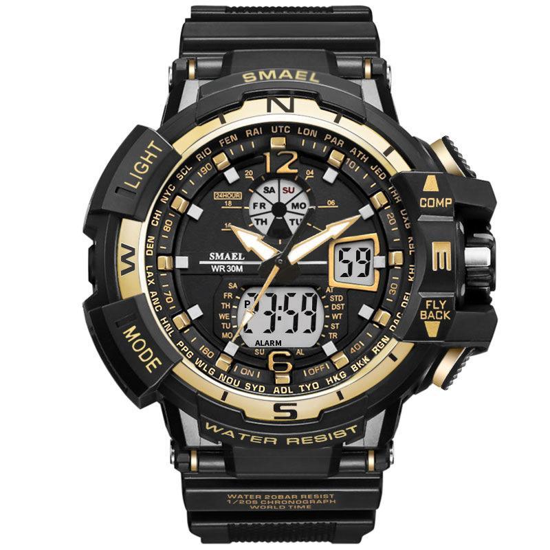 Modern Sport Watch For Men and Woman With LED Digital Quartz Display Men's Top Brand Luxury Digital-watch Relogio Masculino In Army Military Popular Design Waterproof 50M