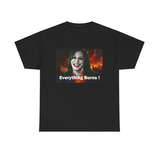 Kamala Harris Everything Burns Unisex Heavy Cotton Tee