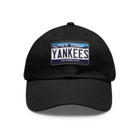 Yankees Ball Cap with NY License Plate Facsimile on Leather Patch