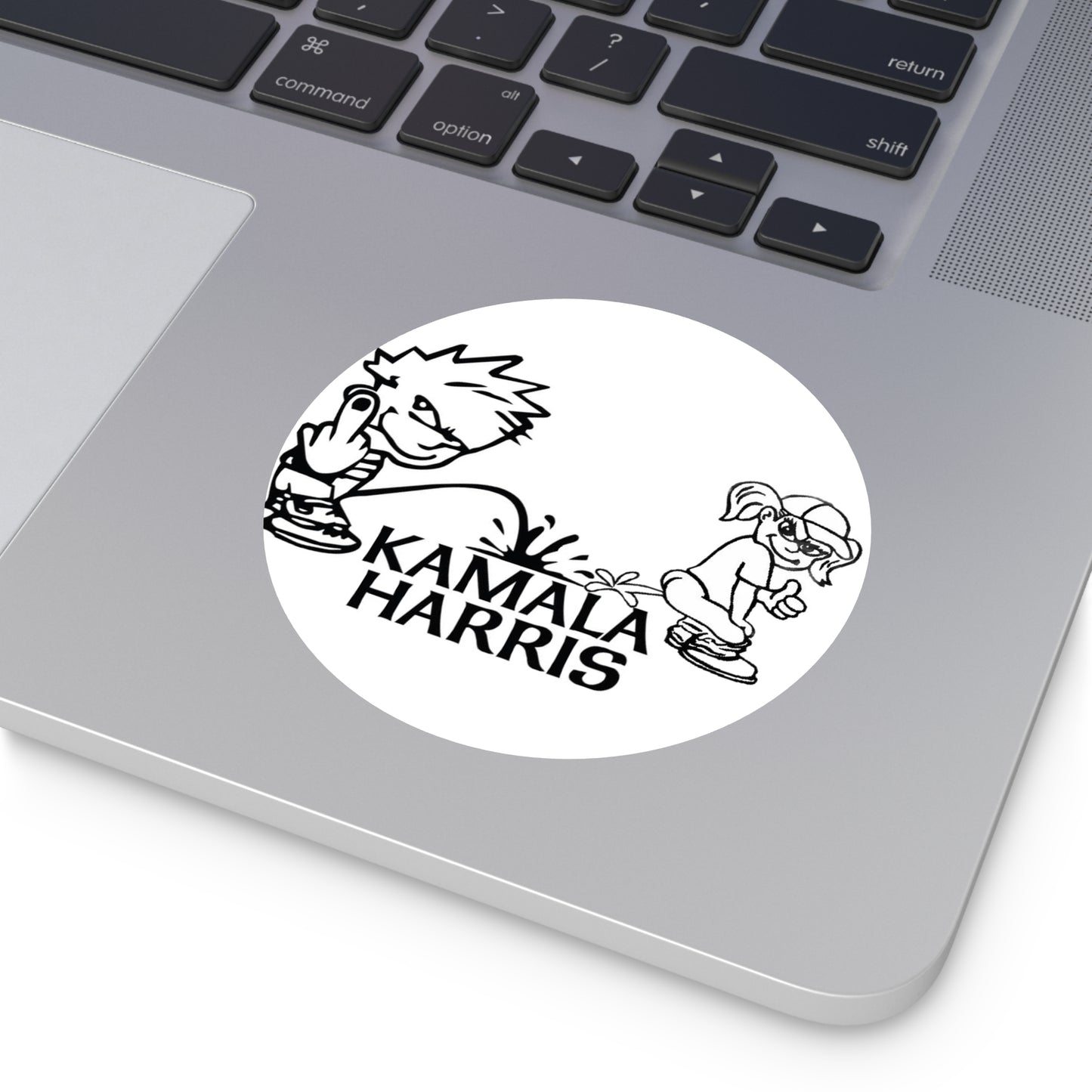 Kamala Harris Pissed On Round Vinyl Stickers