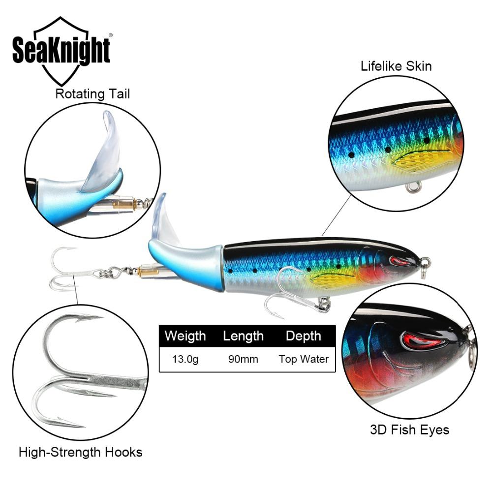 Fishing lure with features highlighted on a white background