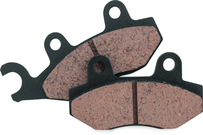 Two brake pads on a white background