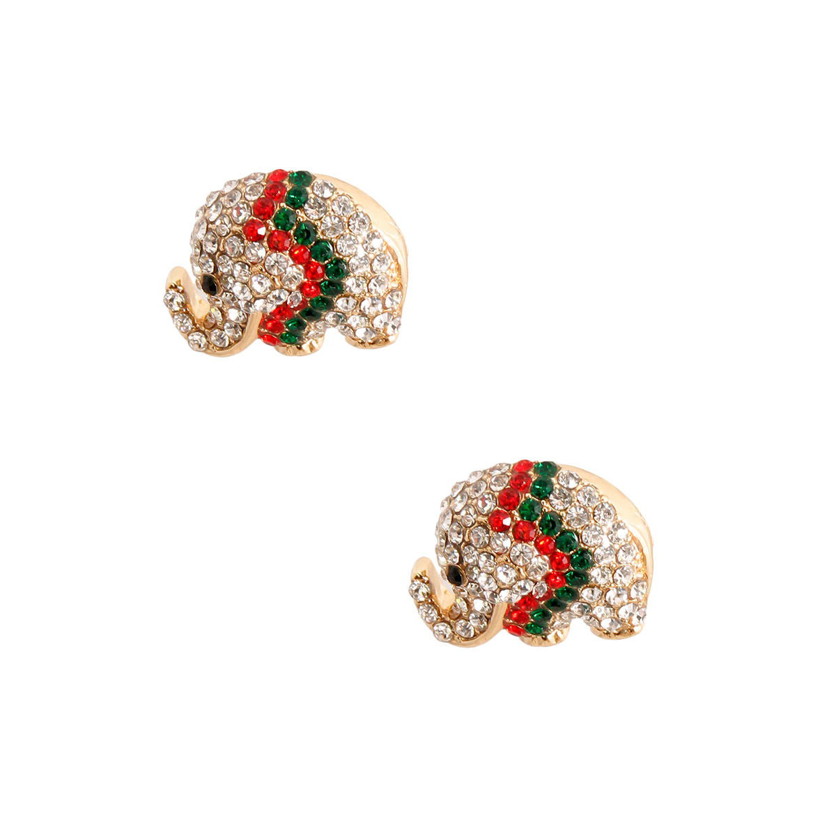 Elephant Elegance: Rhinestone Studs