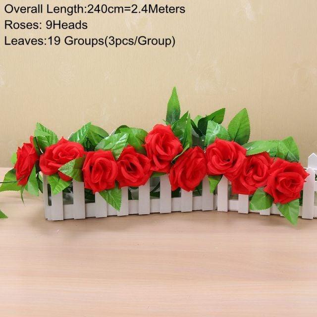 90cm Artificial Green Hanging Ivy Leaves Radish Seaweed Grape Fake Flowers Vine Home Garden Wall Party Decoration Fake Hanging Fake Ivy Vine for Wall House Room Indoor Outdoor Decoration