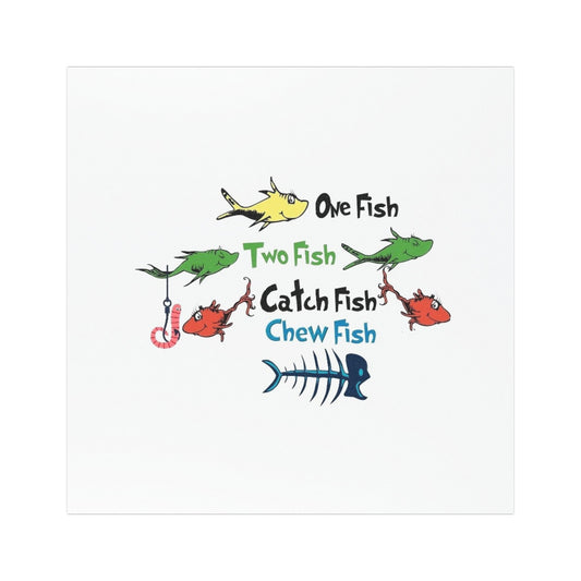 One Fish Two Fish Catch Fish Chew Fish Car Magnets