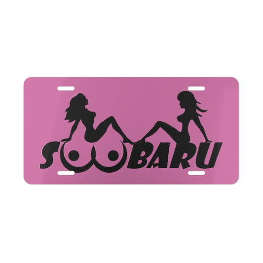 Soobaru Mudflap Girls Pink Vanity License Plate