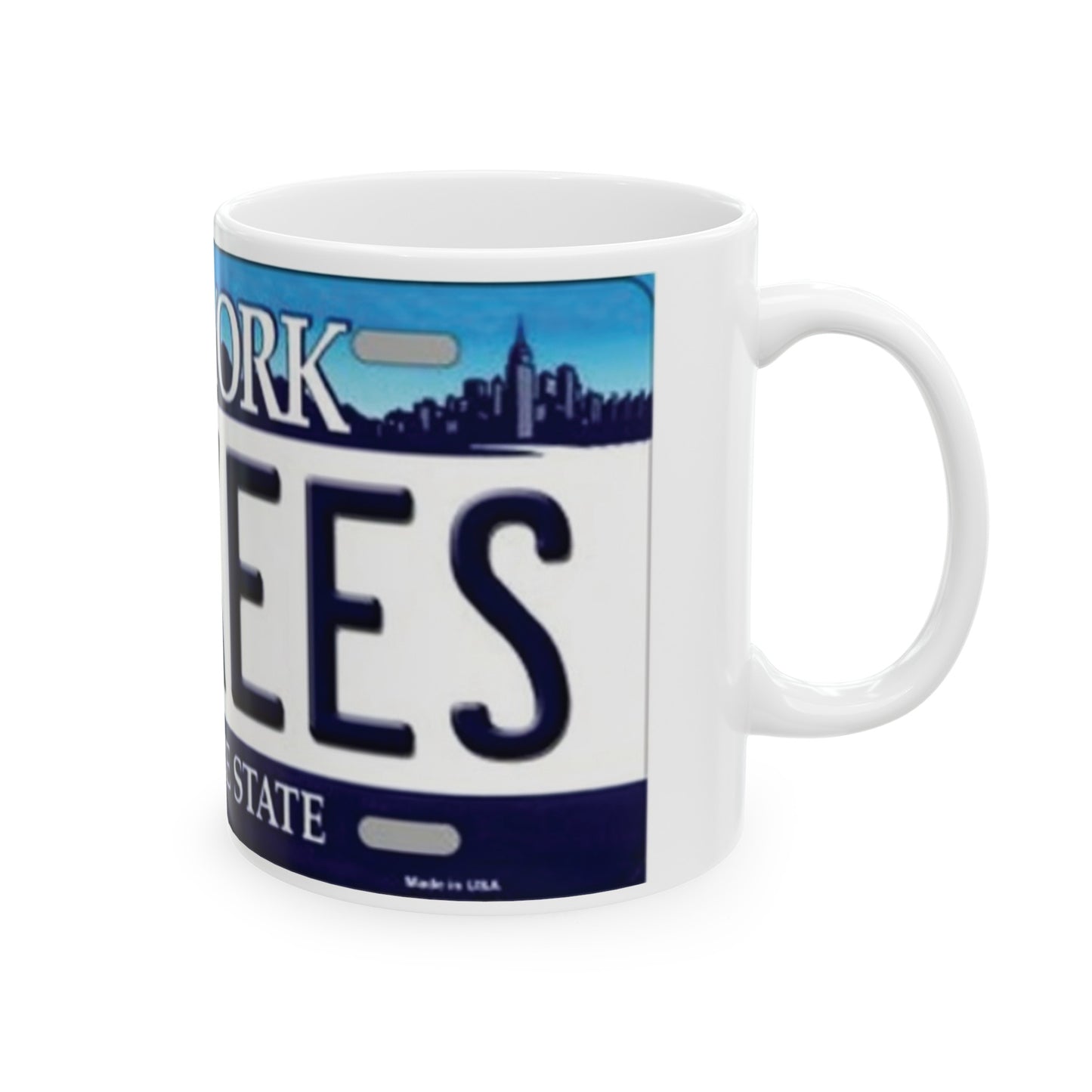 Yankees License Plate Style Ceramic Mug, (11oz, 15oz)